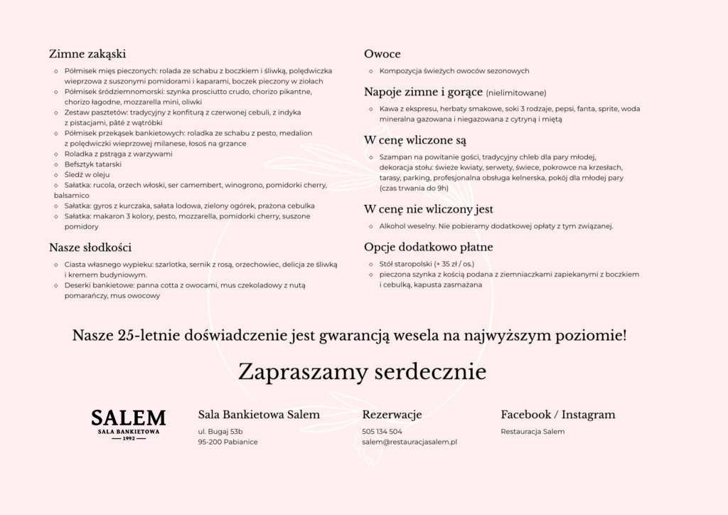 2024 oferta weselna